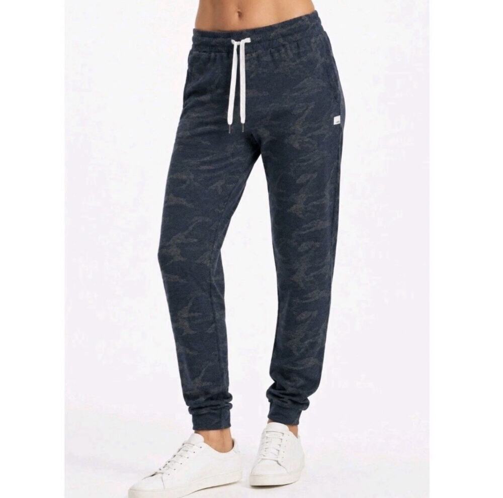 Vuori Performance Jogger Pants Womens Size S Black Gray Camo DreamKnit VW303
